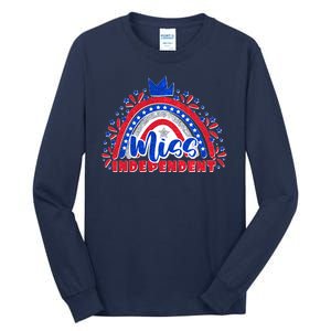 Cute Miss Independent 4th Of July Tall Long Sleeve T-Shirt