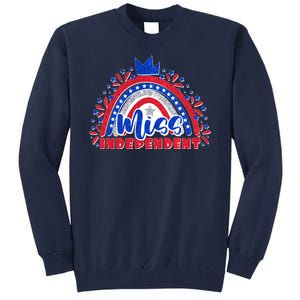 Cute Miss Independent 4th Of July Tall Sweatshirt