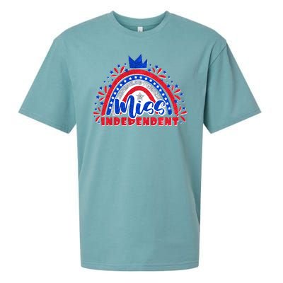 Cute Miss Independent 4th Of July Sueded Cloud Jersey T-Shirt