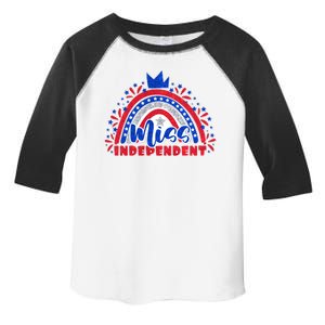 Cute Miss Independent 4th Of July Toddler Fine Jersey T-Shirt