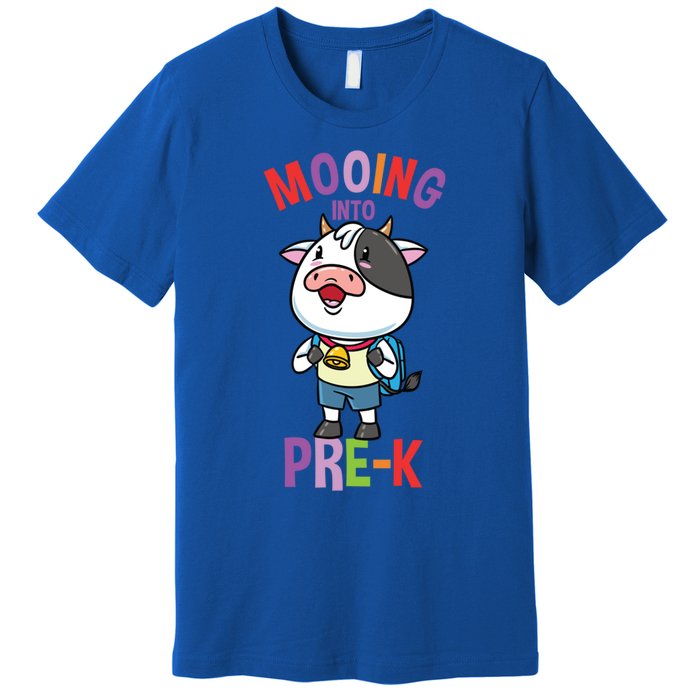 Cow Mooing Into Prek Great Gift Premium T-Shirt