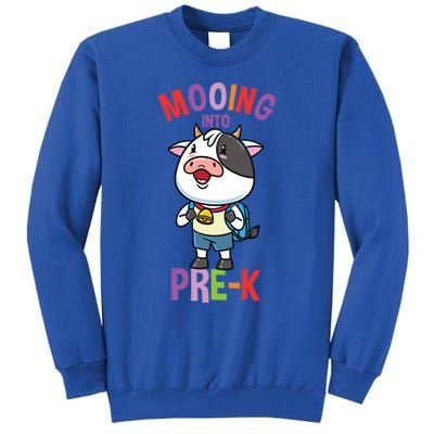 Cow Mooing Into Prek Great Gift Tall Sweatshirt