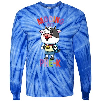 Cow Mooing Into Prek Great Gift Tie-Dye Long Sleeve Shirt