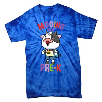 Cow Mooing Into Prek Great Gift Tie-Dye T-Shirt