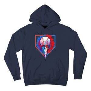 Cute Melting Ice Cream Baseball Ball Home Plate Tall Hoodie