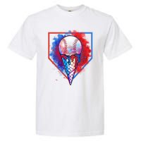 Cute Melting Ice Cream Baseball Ball Home Plate Garment-Dyed Heavyweight T-Shirt