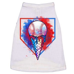 Cute Melting Ice Cream Baseball Ball Home Plate Doggie Tank