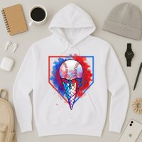 Cute Melting Ice Cream Baseball Ball Home Plate Hoodie