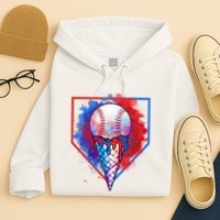Cute Melting Ice Cream Baseball Ball Home Plate Hoodie
