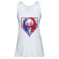 Cute Melting Ice Cream Baseball Ball Home Plate Ladies Essential Flowy Tank