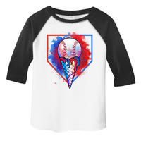 Cute Melting Ice Cream Baseball Ball Home Plate Toddler Fine Jersey T-Shirt