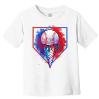 Cute Melting Ice Cream Baseball Ball Home Plate Toddler T-Shirt