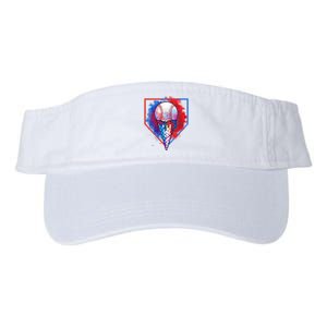 Cute Melting Ice Cream Baseball Ball Home Plate Valucap Bio-Washed Visor