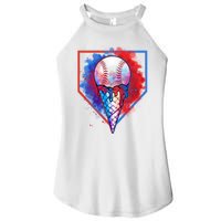 Cute Melting Ice Cream Baseball Ball Home Plate Women's Perfect Tri Rocker Tank