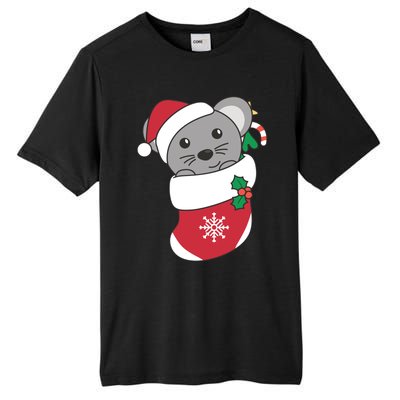 Cute Mouse In Christmas Sock For Christmas Mice Gift Tall Fusion ChromaSoft Performance T-Shirt