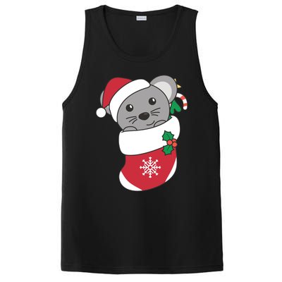 Cute Mouse In Christmas Sock For Christmas Mice Gift PosiCharge Competitor Tank