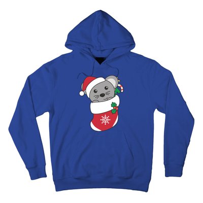 Cute Mouse In Christmas Sock For Christmas Mice Gift Hoodie