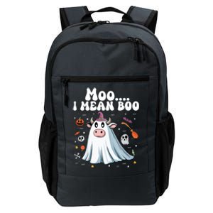 Cute Moo I Mean Boo Halloween Cow Ghost Moo Gift Daily Commute Backpack