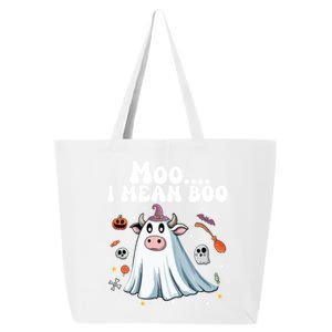 Cute Moo I Mean Boo Halloween Cow Ghost Moo Gift 25L Jumbo Tote