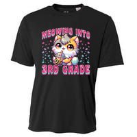 Cute Meowing Into 3rd Grade Cat For First Day Of 3rd Grade Cooling Performance Crew T-Shirt