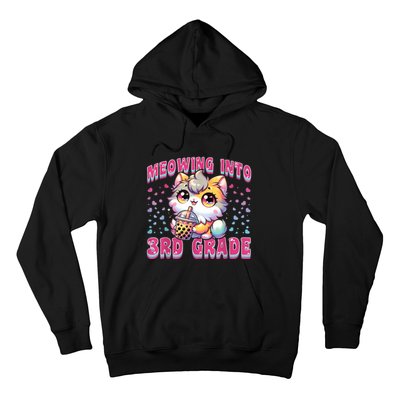 Cute Meowing Into 3rd Grade Cat For First Day Of 3rd Grade Hoodie