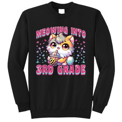 Cute Meowing Into 3rd Grade Cat For First Day Of 3rd Grade Sweatshirt