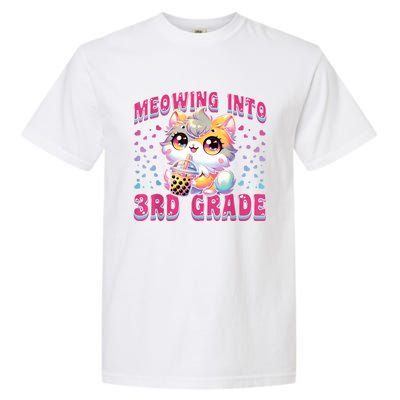 Cute Meowing Into 3rd Grade Cat For First Day Of 3rd Grade Garment-Dyed Heavyweight T-Shirt