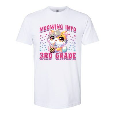 Cute Meowing Into 3rd Grade Cat For First Day Of 3rd Grade Softstyle CVC T-Shirt