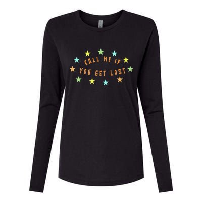 Call Me If You Get Lost Star Womens Cotton Relaxed Long Sleeve T-Shirt