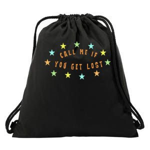 Call Me If You Get Lost Star Drawstring Bag