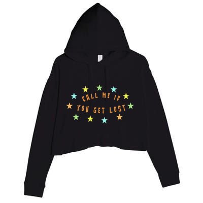 Call Me If You Get Lost Star Crop Fleece Hoodie