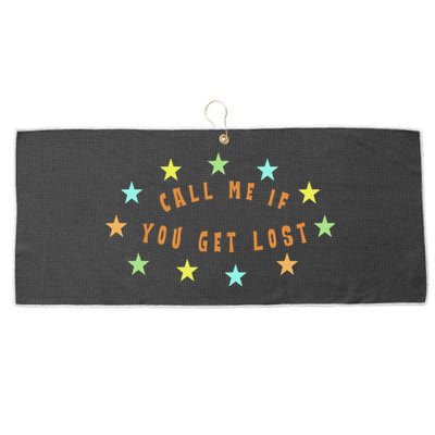 Call Me If You Get Lost Star Large Microfiber Waffle Golf Towel