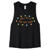 Call Me If You Get Lost Star Women's Racerback Cropped Tank