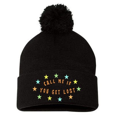 Call Me If You Get Lost Star Pom Pom 12in Knit Beanie