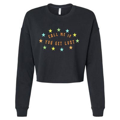 Call Me If You Get Lost Star Cropped Pullover Crew