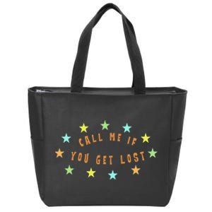 Call Me If You Get Lost Star Zip Tote Bag