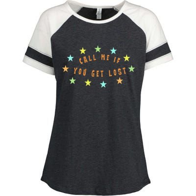 Call Me If You Get Lost Star Enza Ladies Jersey Colorblock Tee