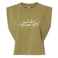 Call Me If You Get Lost Garment-Dyed Women's Muscle Tee
