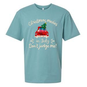 Christmas Movies In July Don't Judge Me Red Truck Xmas Sueded Cloud Jersey T-Shirt