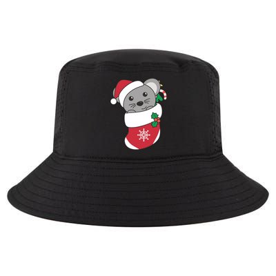 Cute Mouse In Christmas Sock For Christmas Mice Gift Cool Comfort Performance Bucket Hat