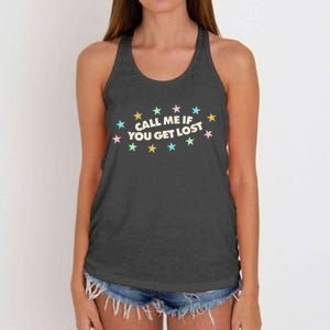 Call Me If You Get Lost Women's Knotted Racerback Tank