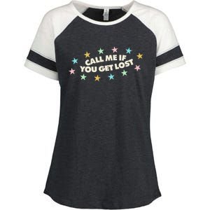 Call Me If You Get Lost Enza Ladies Jersey Colorblock Tee