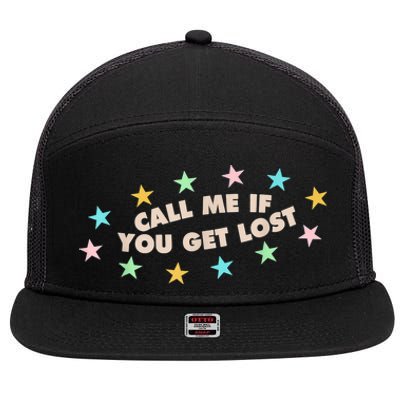 Call Me If You Get Lost Trendy Costume 7 Panel Mesh Trucker Snapback Hat