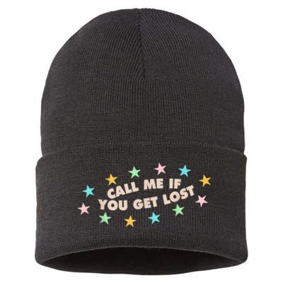 Call Me If You Get Lost Trendy Costume Sustainable Knit Beanie