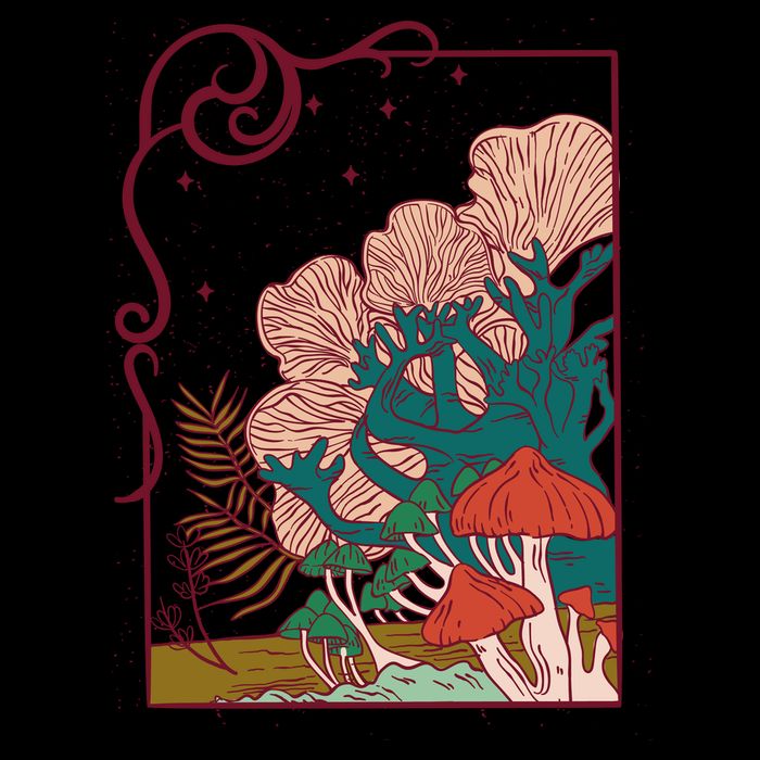 Cool Mushrooms Illustration Backpack
