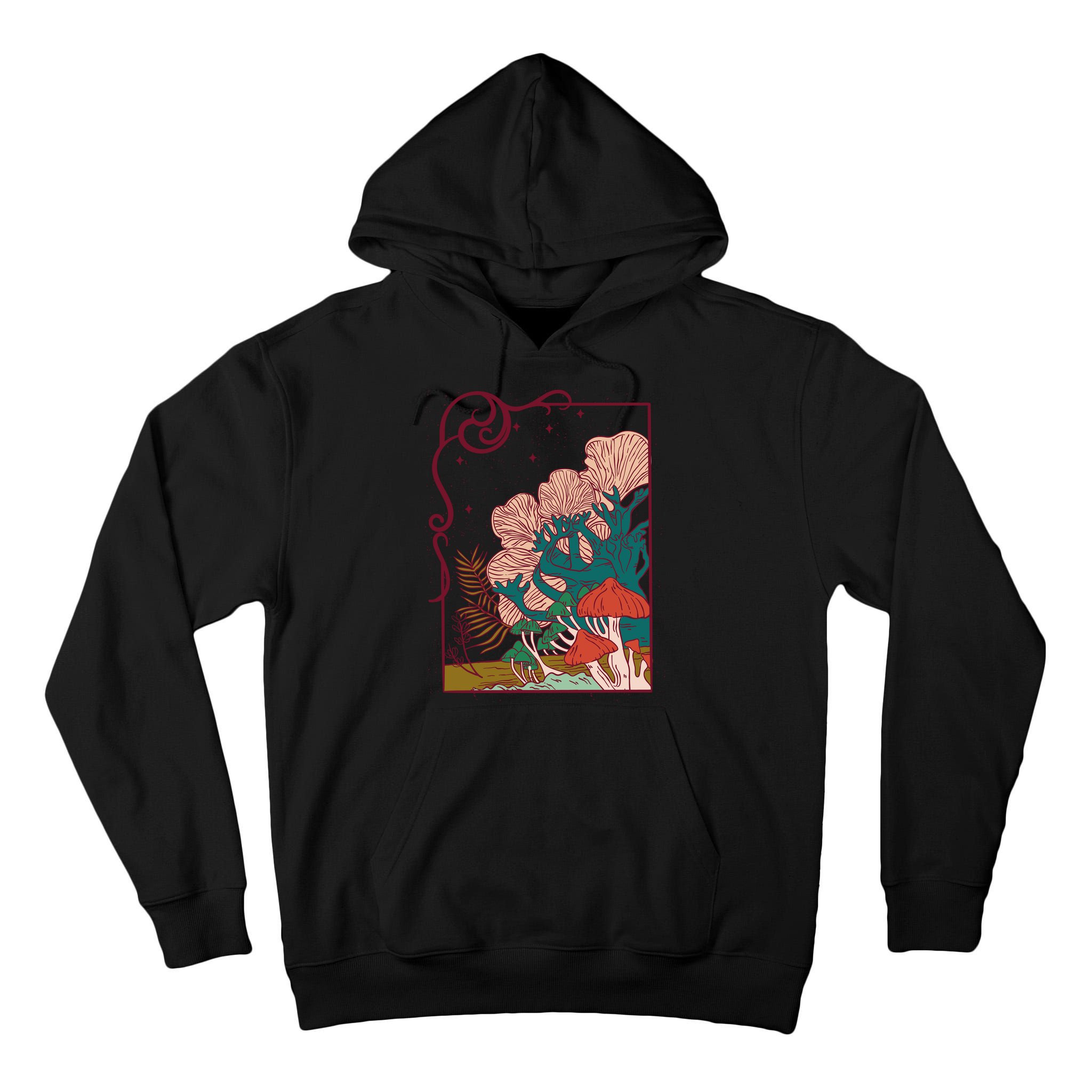 Cool Mushrooms Illustration Tall Hoodie