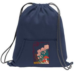 Cool Mushrooms Illustration Sweatshirt Cinch Pack Bag