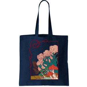 Cool Mushrooms Illustration Tote Bag