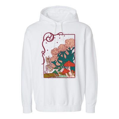 Cool Mushrooms Illustration Garment-Dyed Fleece Hoodie