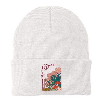 Cool Mushrooms Illustration Beanie